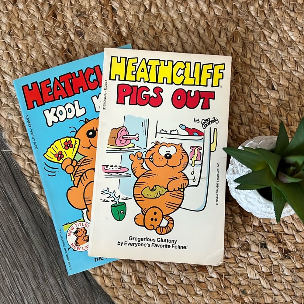 VINTAGE Heathcliff books! Lot of 2, 1980’s